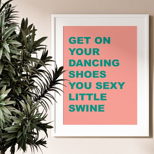 Dancing Shoes Arctic Monkeys Print Pink and Green Lyric Etsy