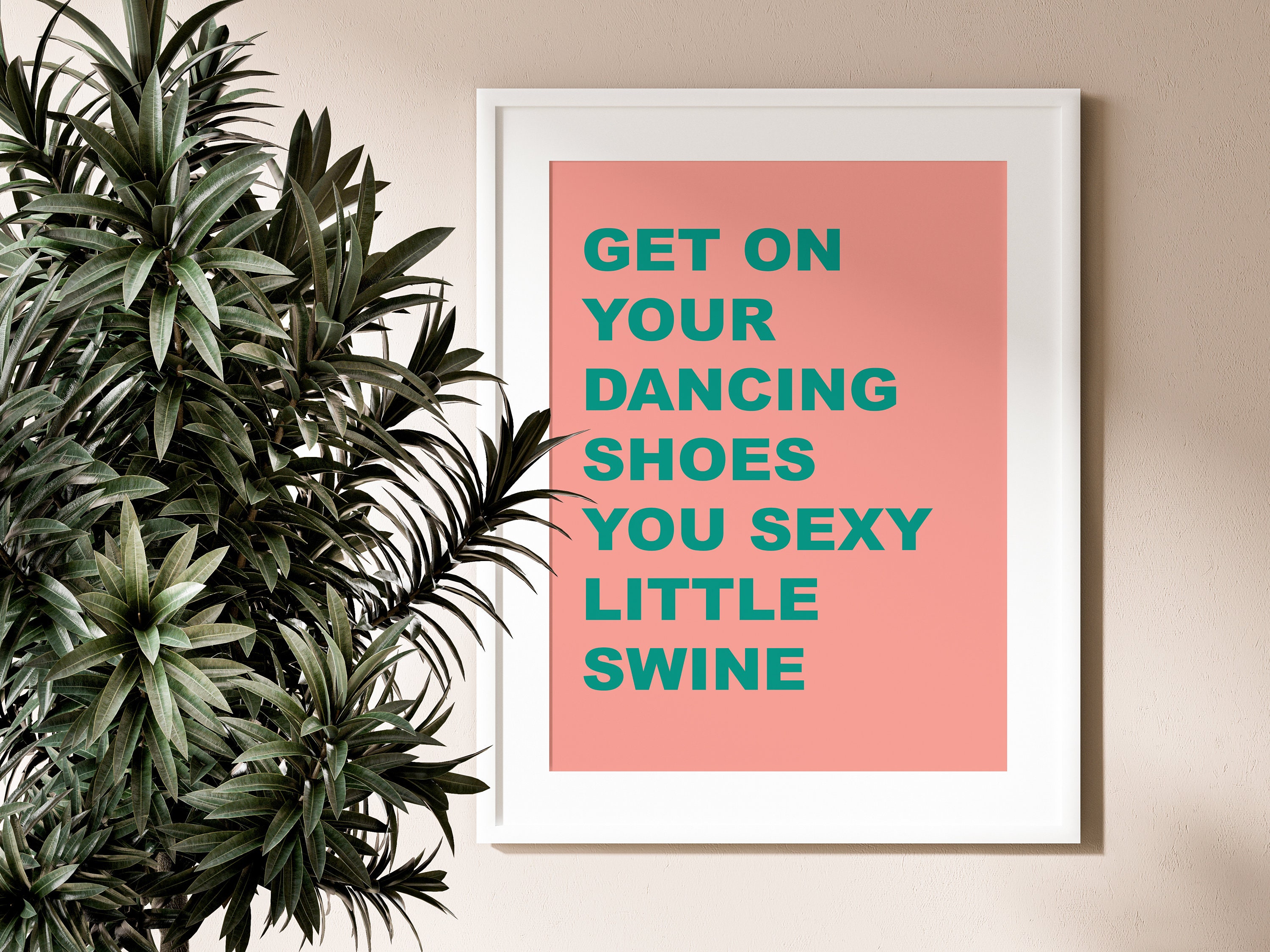 Dancing Shoes Arctic Monkeys Print Pink and Green Lyric Etsy