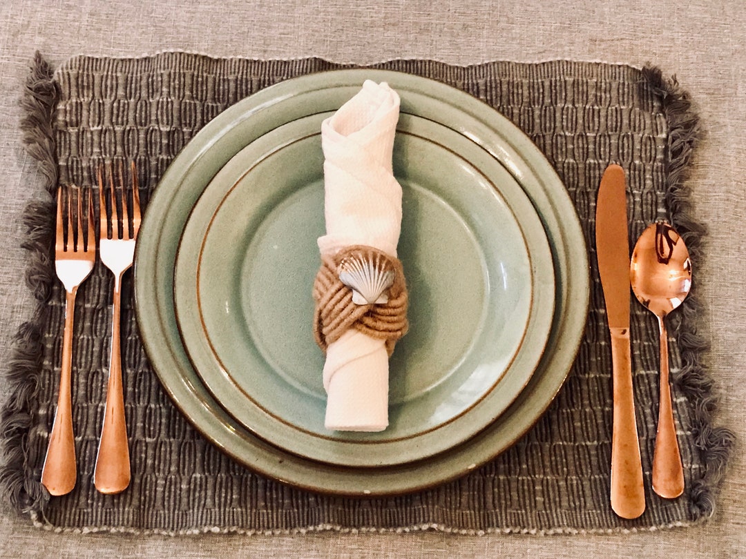 Seashell Napkin Rings set of 6 Etsy