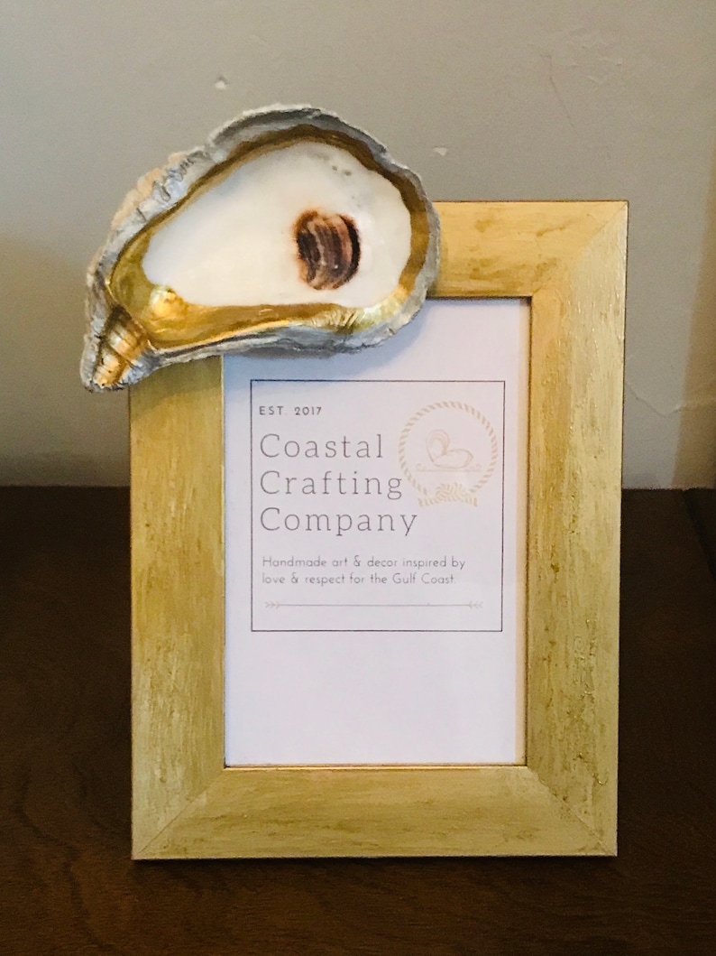sea theme decor Oyster shell picture frame