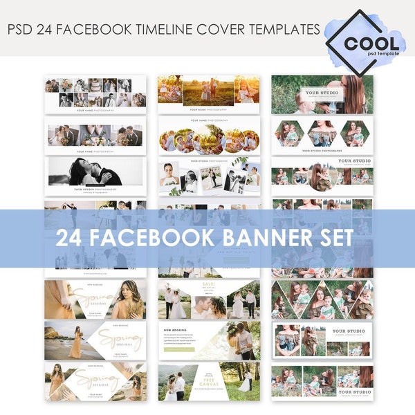 Facebook cover template, facebook timeline cover for photographer, facebook timeline photography business