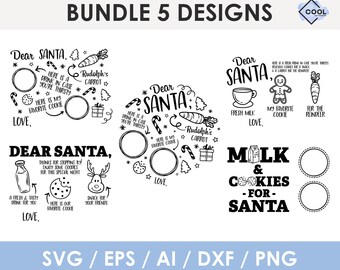 Download Dear Santa Tray Svg Etsy PSD Mockup Templates