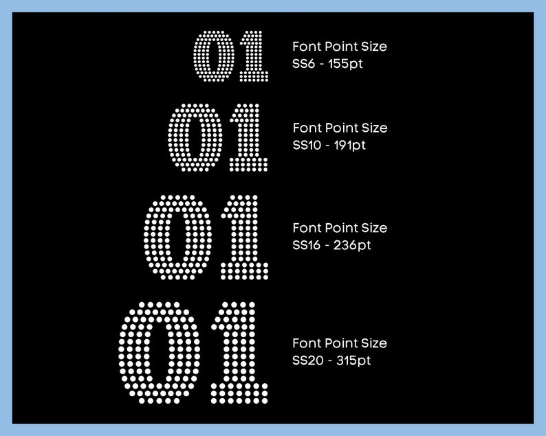 Rhinestone Numbers Pattern, Full Alphabet, Classic Font, 6ss, 10ss ...