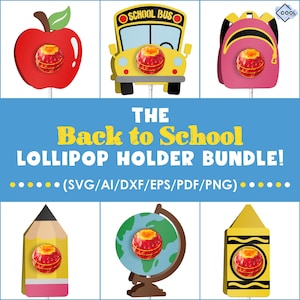 back to school lollipop holder svg, BUNDLE, diy, instant download