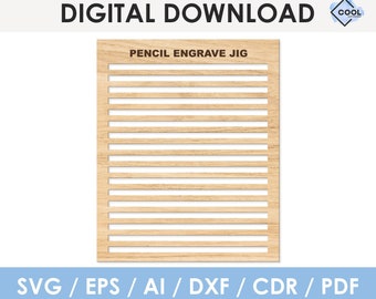 Pencil Jig SVG, Cricut, Glowforge, cut laser file,  instant download