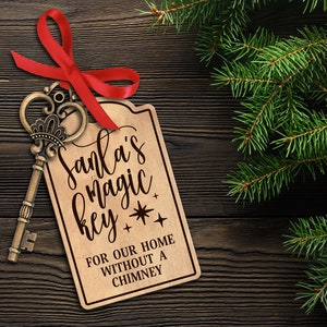3 Santa&#39;s magic key svg BUNDLE, laser cut file, Glowforge, Cricut, Silhouette, instant download