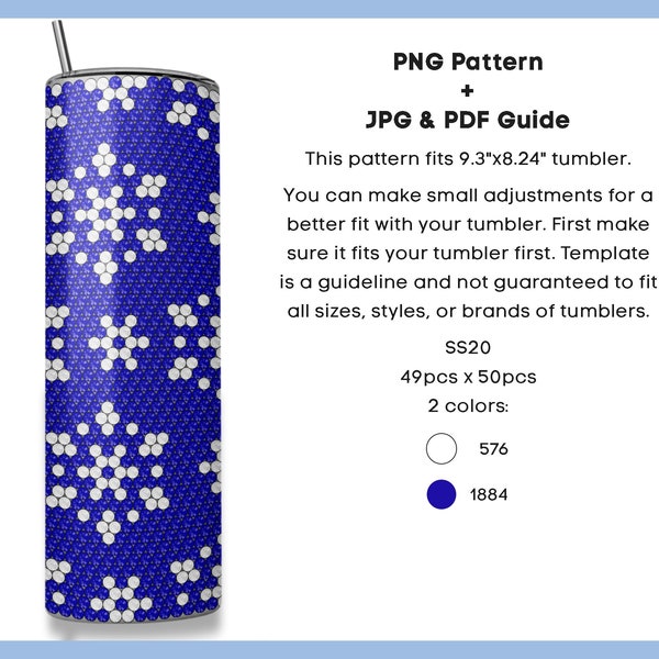 SS20, Winter Rhinestone Template, 20oz Tumbler, christmas, snowflakes pattern, png, pdf, jpeg, instant download