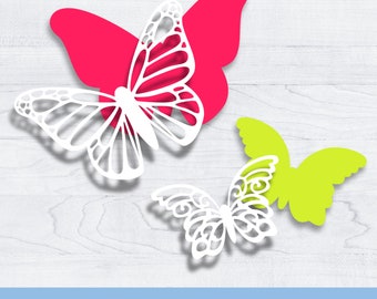Layered Butterfly SVG Bundle: 3D Cut Template (Digital Download)