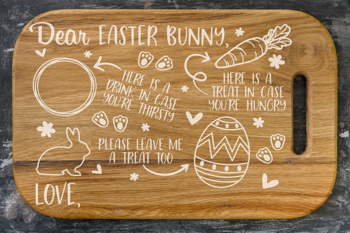 Easter Tray Svg Dear Easter Bunny Easter Placemat SVG Etsy
