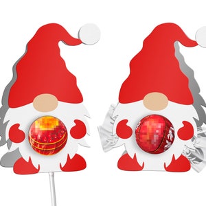 christmas gnome, lollipop holder svg, DIY christmas favor kids, chocolate holder svg, christmas craft for kids, INSTANT DOWNLOAD