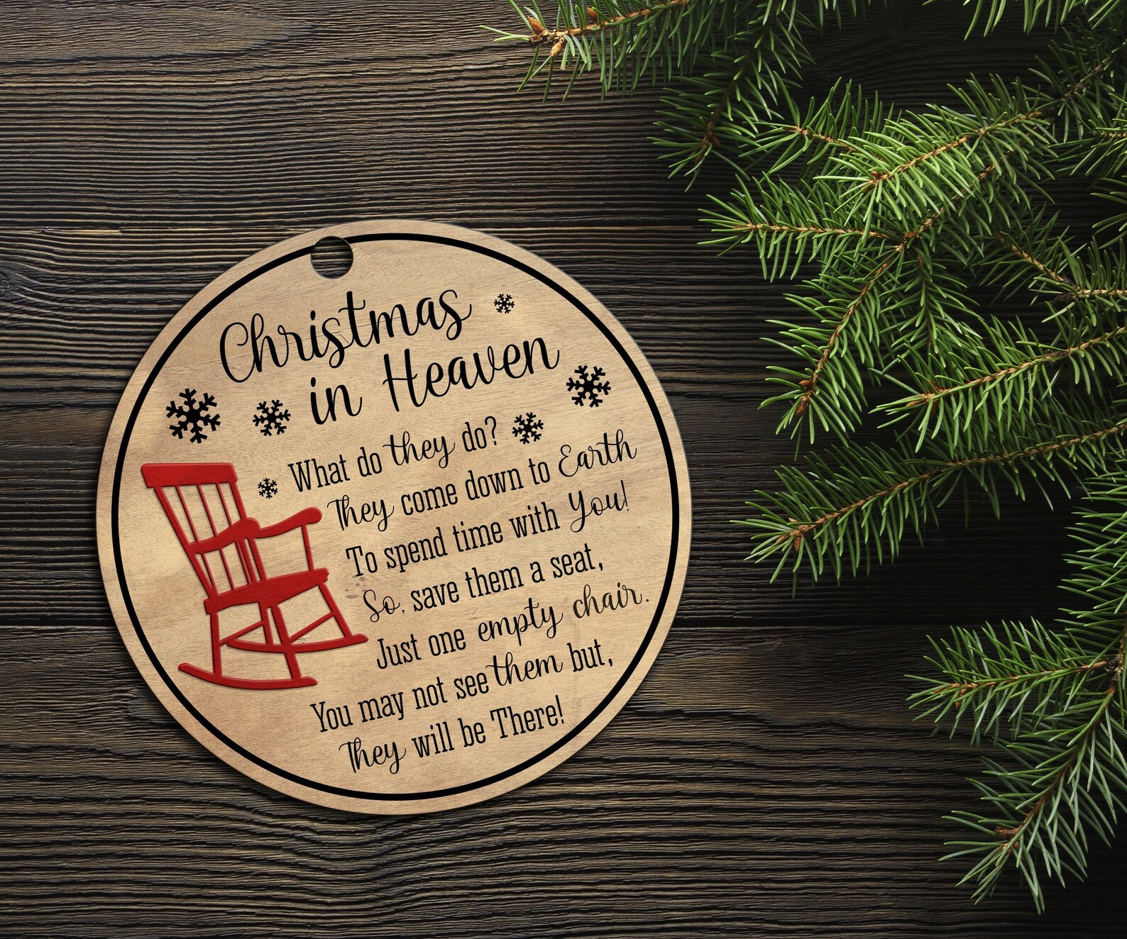 Christmas in Heaven Chair Ornament SVG Laser File Christmas - Etsy