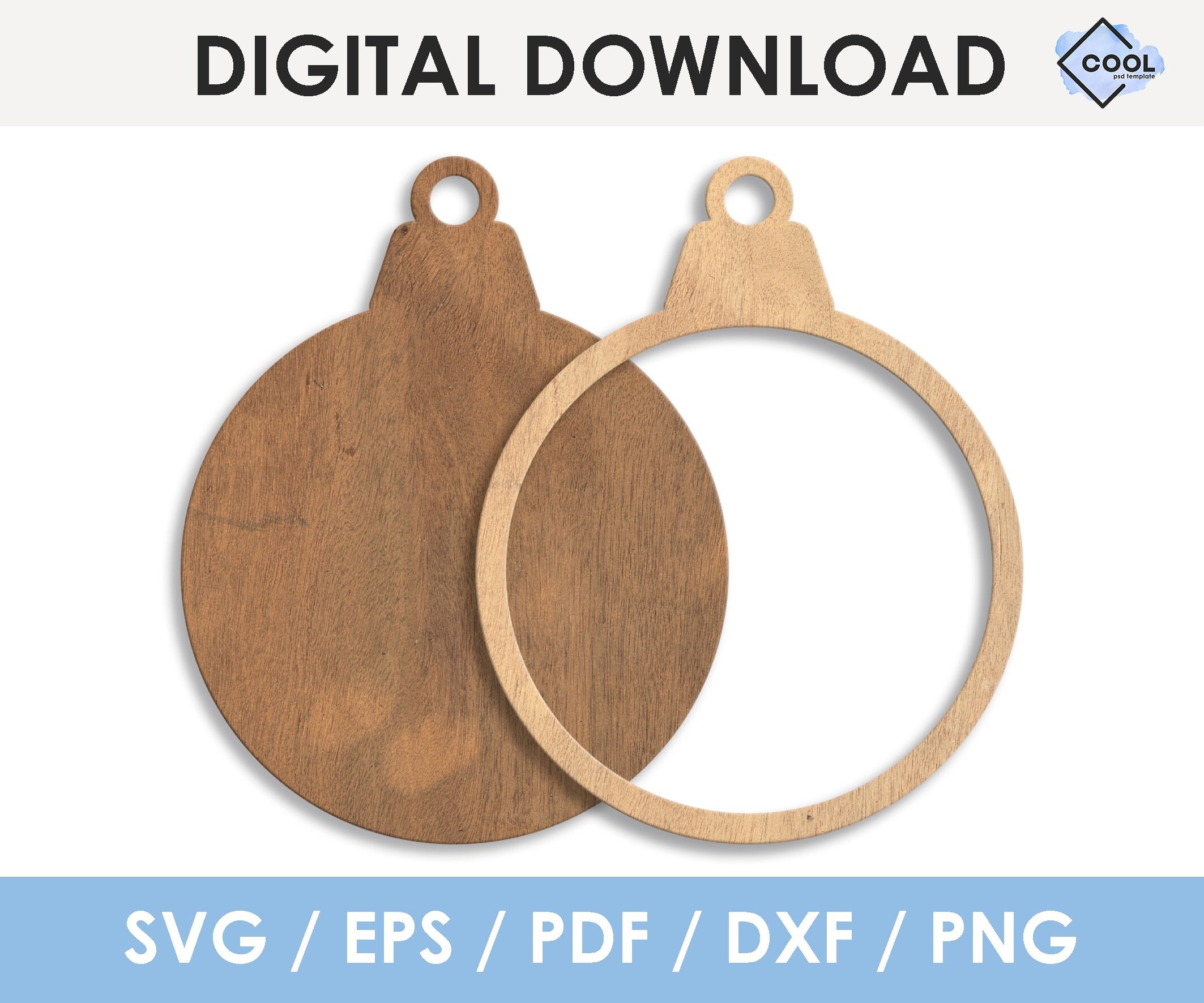 Svg Christmas Photo Ornament SVG Editable Picture Frame - Etsy