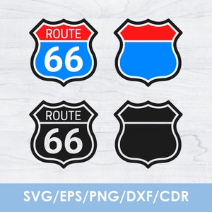 Route 66 sign svg, BUNDLE, historic route 66 logo, U.S. highway sign, cut file, png, vector, clipart, Cricut, Silhouette, instant download