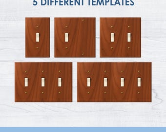 Toggle Blank Cover Plate Template svg Bundle - Laser Cut File - Cricut - Instant Download
