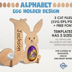 Easter Svg for Kids, Chocolate Egg Stand, Easter Svg Laser, Egg Holder ...
