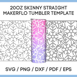 Christmas, Burst Tumbler SVG, 20oz Skinny Straight Makerflo, snowflake, tumbler tape template, Full Wrap, Instant Download