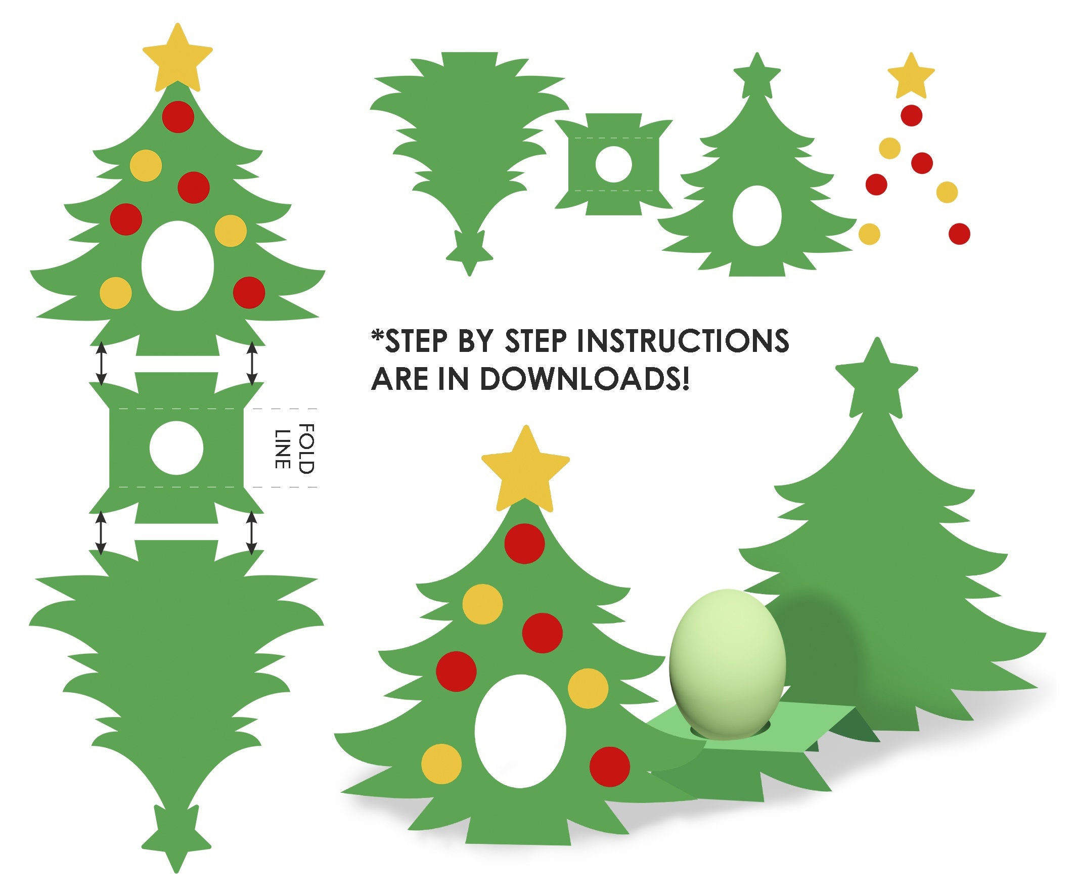 Christmas Chocolate Egg Stand Svg File Egg Holder Design - Etsy