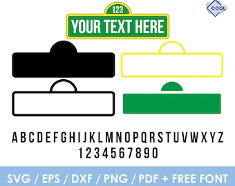 Custom Street Sign SVG, street font, DIY, custom, street logo, cut files, Instant Download