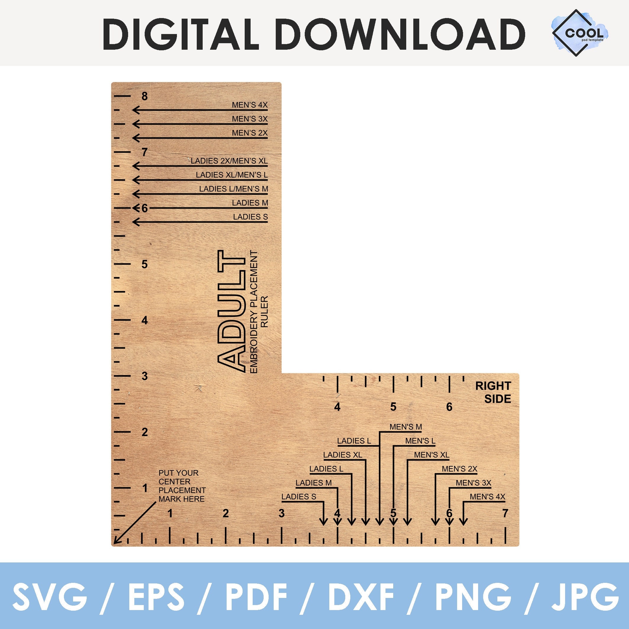 Embroidery Placement Guide.pdf Machine Embroidery Logo Placement Guides, Adult Size, Embroidery ...