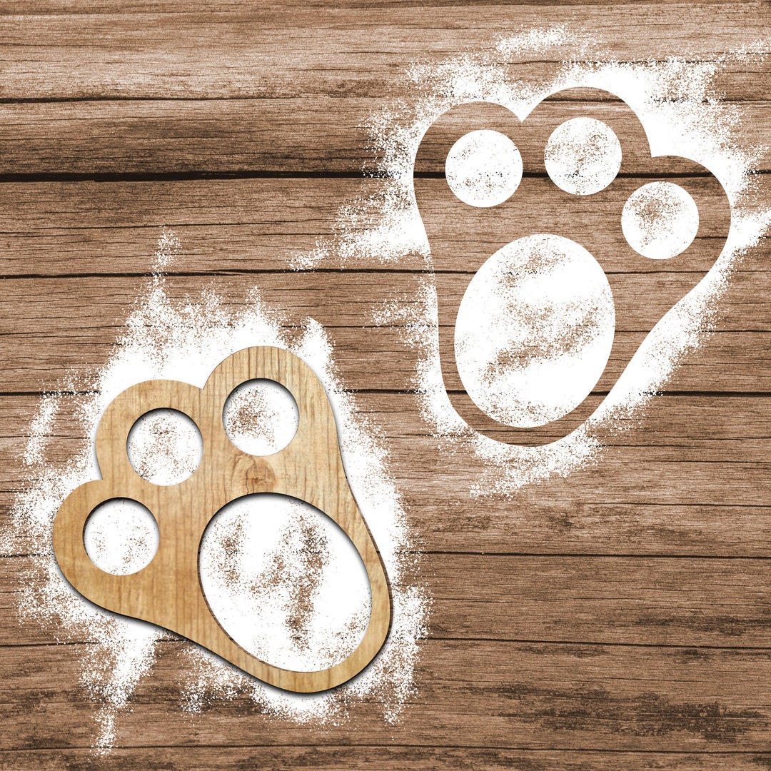 Bunny Footprint Svg, Easter Egg Hunt DIY Decoration, Rabbit Paw Print ...