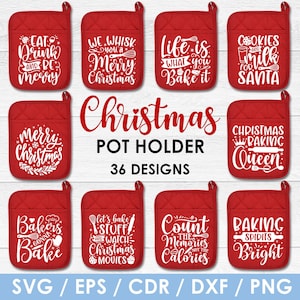 36 Christmas Pot Holder svg Bundle