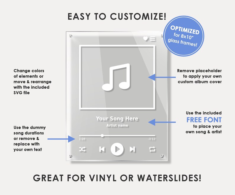 Download Spotify svg Glass song art SVG audio album cover svg music ...