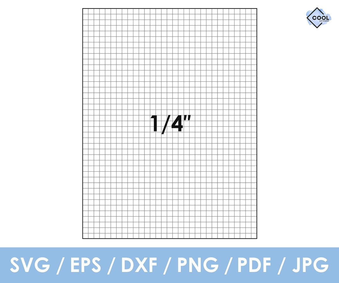 Graph Grid Paper, Cross Stitch Paper, 1/4 Inches (0.25) With 1 Inches ...