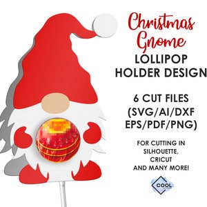 DIY christmas favor kids, gnome, lollipop holder svg, chocolate holder svg, christmas craft for kids, INSTANT DOWNLOAD