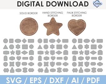 Leather Hat Patches svg BUNDLE, dxf, svg, Cricut, Silhouette, Instant Download