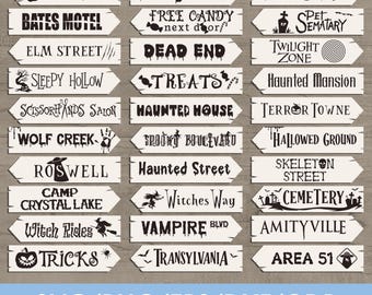 Halloween Street Signs svg, Spooky Destinational Yard Sign, Halloween Arrow Yard Signs, png, Street Sign, Halloween decor svg