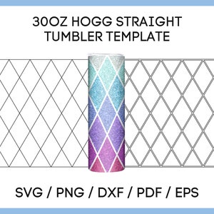 Argyle, 30oz Hogg Straight tumbler tape template, Diamond Pattern, Burst Tumbler SVG, Full Wrap, Instant Download