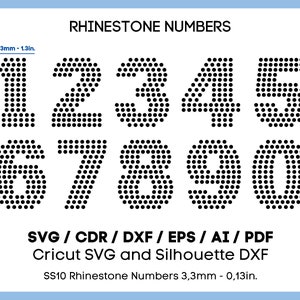Rhinestone Numbers Pattern, Full Alphabet, classic font, 6ss, 10ss, 16ss, 20ss, BUNDLE, Cricut, Silhouette, svg, instant download