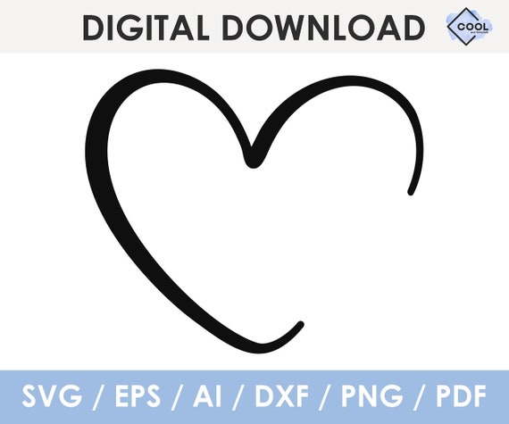 Free Simple Love Heart Drawing - Download in PDF, Illustrator, EPS, SVG,  JPG, PNG