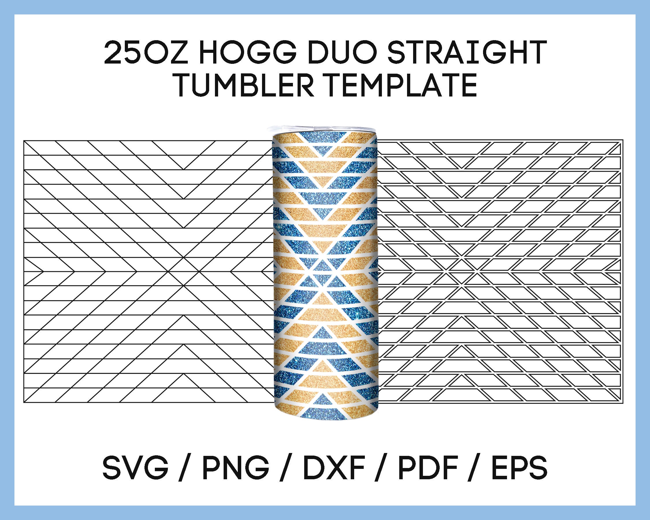 25 oz Hogg DUO skinny tumbler template straight
