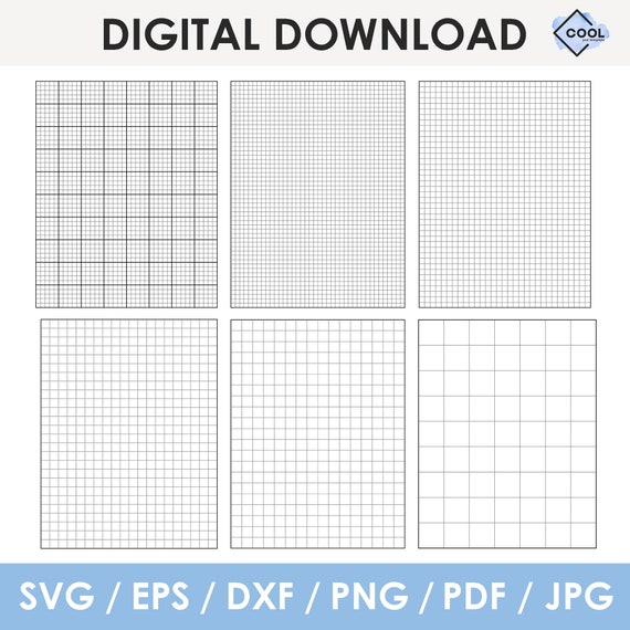 Graph Grid Cross Stitch Paper, BIG BUNDLE, Pdf, Svg, Png