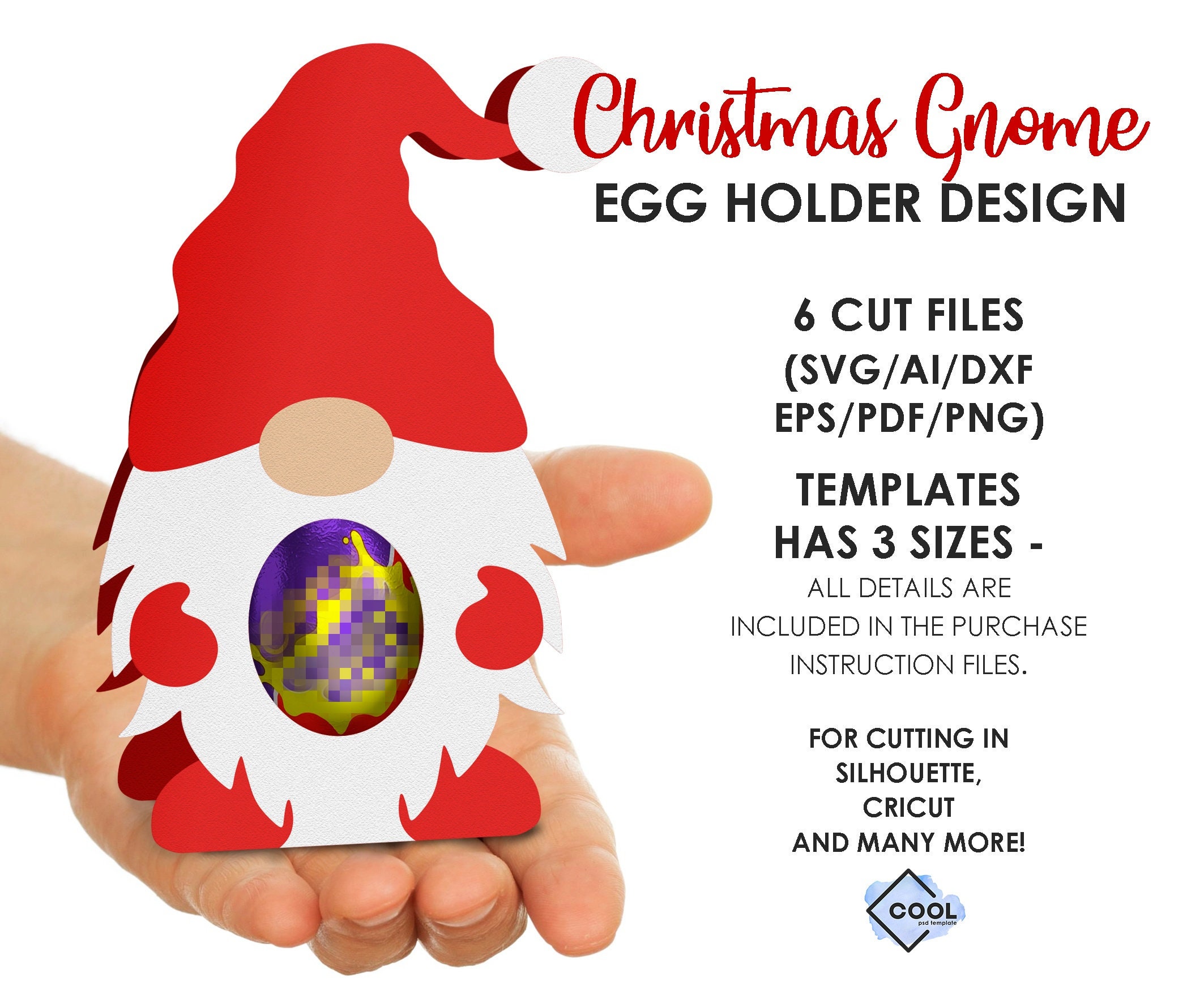 Christmas Crafts Chocolate Egg Stand Svg File DIY Christmas - Etsy