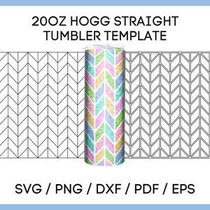 Tangram, 20oz Hogg Straight tumbler tape template, Burst Tumbler SVG, chevron pattern, Seamless Design, Full Wrap, Instant Download