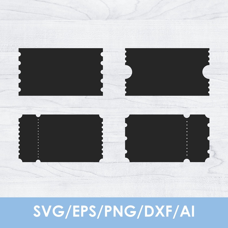 Ticket Bottom Tickets Border Svg Blank Template, Movie | Cinema Ticket Svg, Custom ...