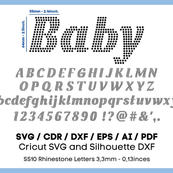 Rhinestone Letters Pattern, Full Alphabet, classic, fancy font, 6ss, 10ss, 16ss, 20ss, BUNDLE, Cricut, Silhouette, svg, instant download