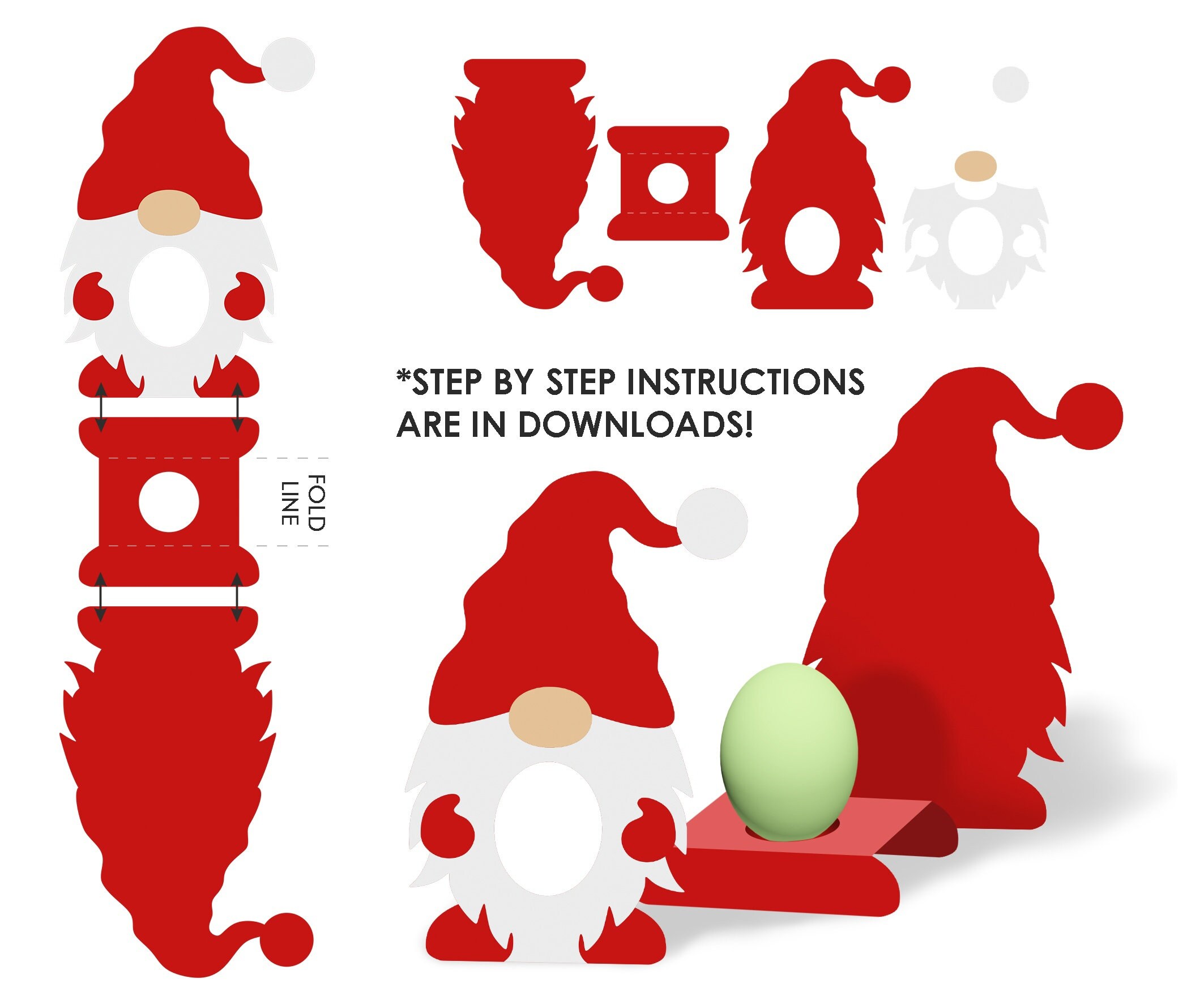 Christmas Crafts Chocolate Egg Stand Svg File DIY Christmas - Etsy