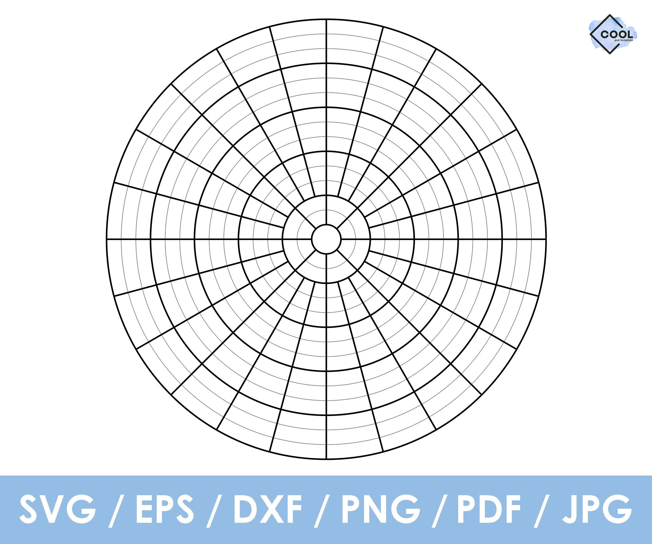 Polar Circle Graph Paper Template, Circular Graph Paper Polar Circle Graph Paper Template, Circular Graph Paper