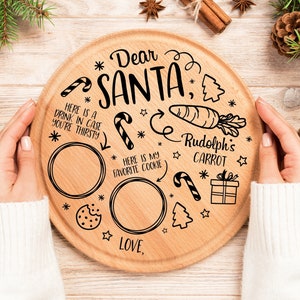Santa Tray SVG, Santa Cookies Svg, digital, Dear Santa Cookies And Milk Svg, santa cookie tray svg