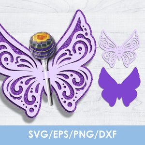 Butterfly Lollipop holder svg, DIY, layered butterfly svg, sucker holder, favor crafts, Lolly Holder svg, cut files, INSTANT DOWNLOAD