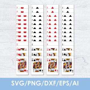 Full Playing Cards Deck svg, BUNDLE, poker cards svg, full deck playing cards, transparent, laser cut files, vectors, Instant Download