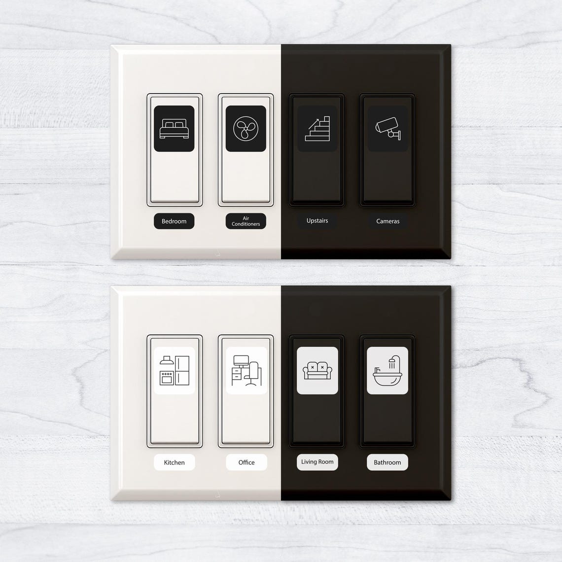 Light Switch Labels SVG Bundle: Multi Switch Decals (digital Download ...