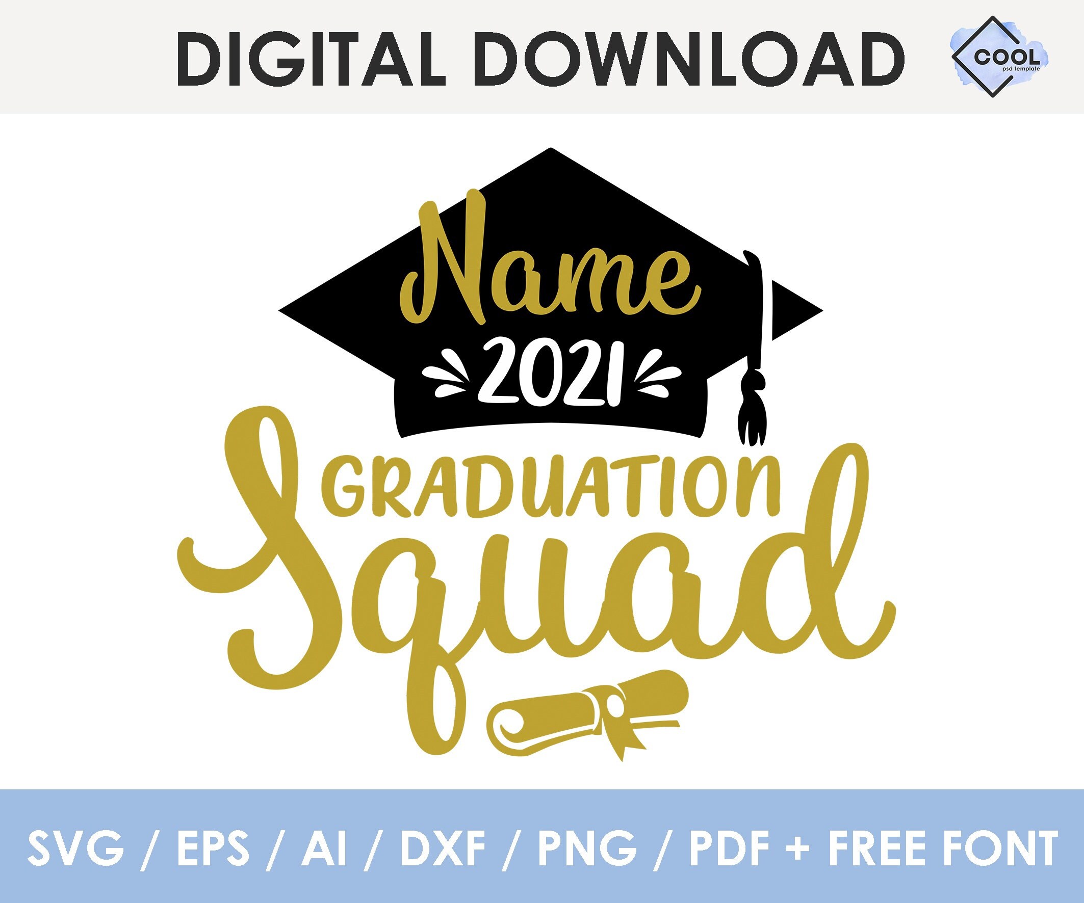 Download 2021 graduation squad svg with name 2021 Graduation svg | Etsy