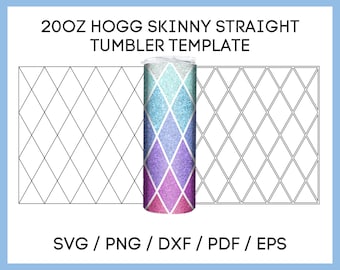 Argyle, 20oz Hogg Skinny Straight tumbler tape template, Burst Tumbler SVG, Diamond Pattern, Full Wrap, Instant Download