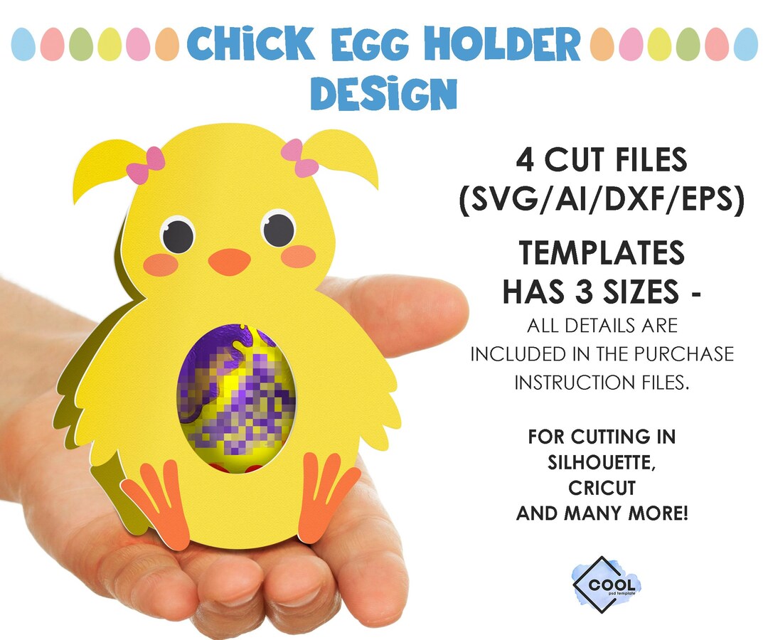 Chick Girl, Egg Holder Design, Easter Crafts, Chocolate Egg Stand Svg, Easter Hunting Ideas