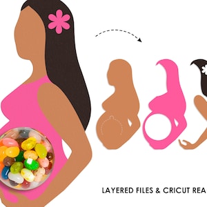 Pregnant Woman Candy Dome Holder svg, baby shower favor, DIY, Mother's Day ornament, mommy to be, crafts, svg, png, Instant Download