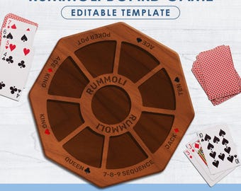 Rummoli Game Board Cut File: SVG DXF CDR (Digital Download)